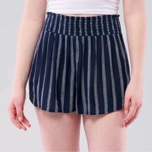 Hollister Loose Navy and White Shorts